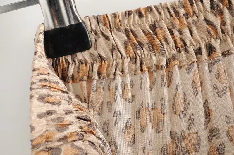Boho шикарная модная хиппи Женская пляжная богемная леопардовая Юбка со складками высокая эластичная вискозная трапециевидная юбка макси для женщин