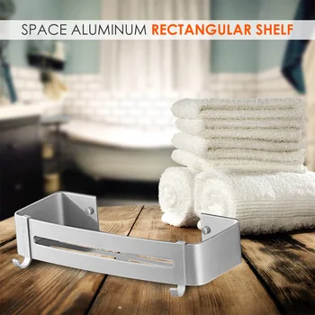 

Aluminum Kitchen Towel Shelf Shower Shampoo Bathroom Soap Cosmetic Storage Rack for Household Bathroom Decoration