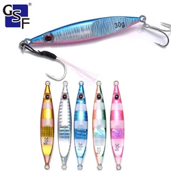 fishing lure jig head Slow Drop Metal Jig Shore Weights 30g 40g Artificial Bait Tackle Super Hard Fish Jigging Spoon Casting Jig