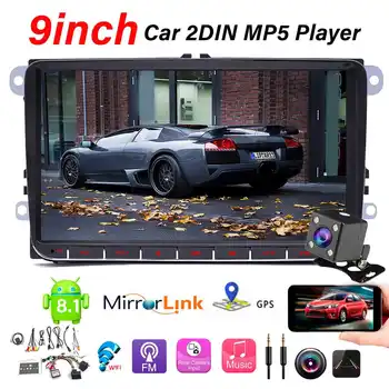 

2 Din 9" Android 8.1 Car Multimedia Player Car Radio for VW Volkswagen Golf Polo Tiguan Passat b7 b6 SEAT leon Skoda Octavia