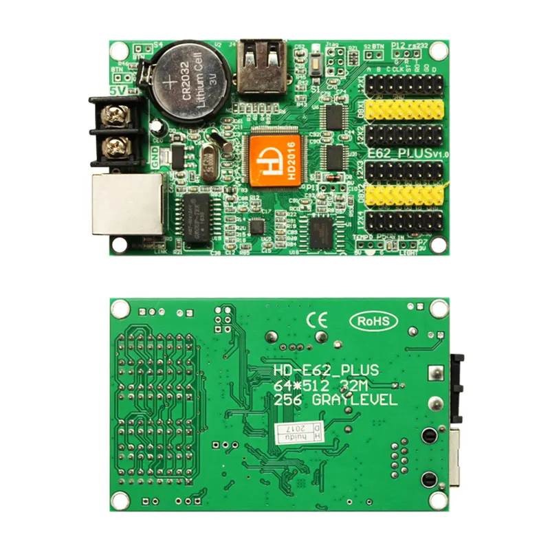 Huidu HD-E62+ HD-E62 плюс светодиодная асинхронная карта может контролировать светодиодный рекламный дисплей