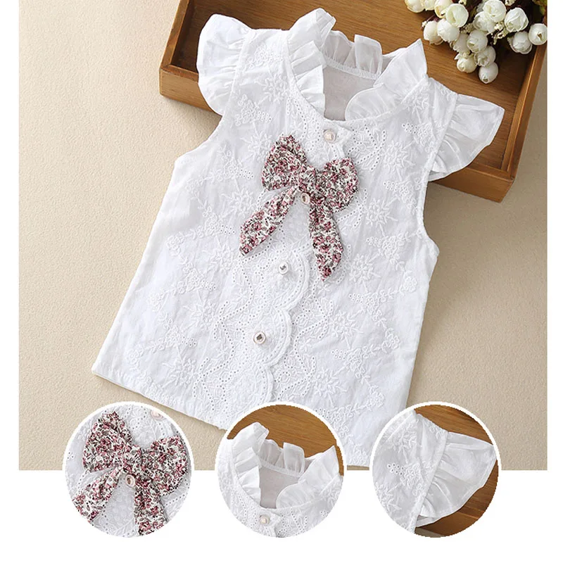 MERI AMMI 2 PCS Children Girl Clothing Outfit Set Sleeveless Floral Tee +Flower Skirts For 2-13 Year Kids