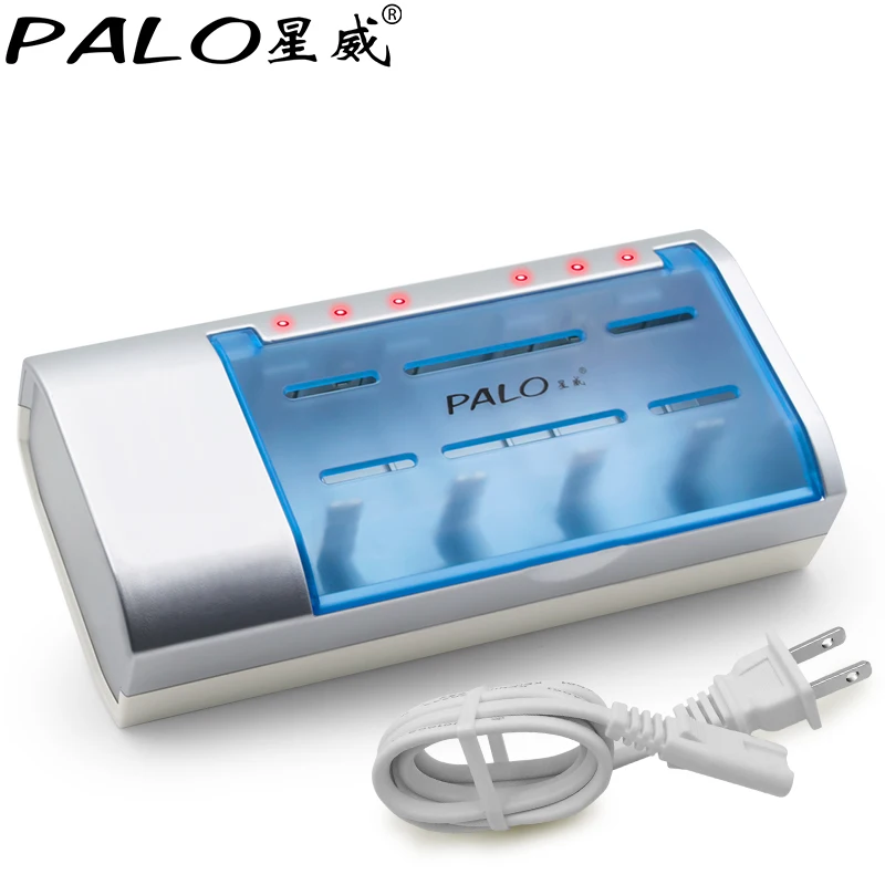 PALO домашний Тип зарядное устройство для Nimh Nicd AA/AAA/SC/C/D/9 V аккумуляторные батареи+ 4 шт C Размер аккумуляторные батареи