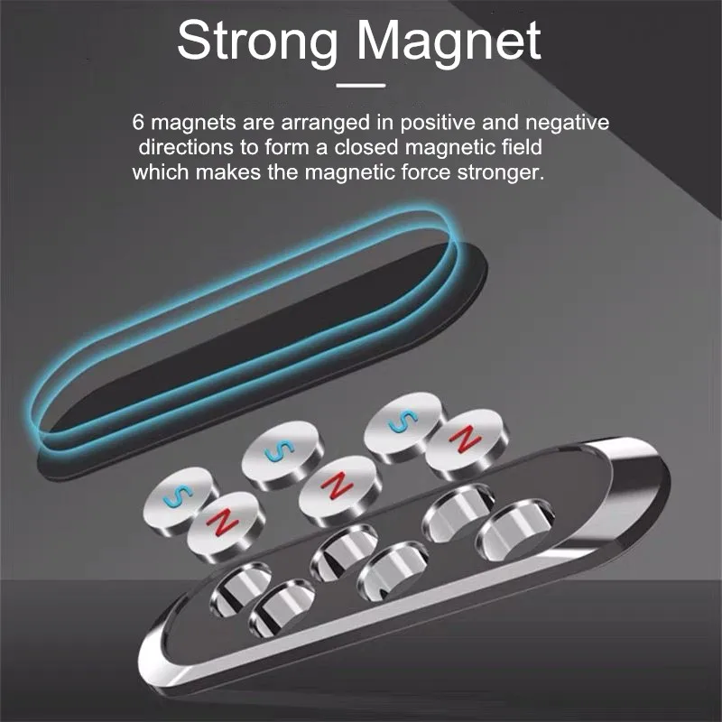Vanniso Магнитная автомобильная подставка для телефона для iPhone 11 X samsung Xiaomi Мини полоса настенный металлический магнит gps автомобильное крепление на приборную панель