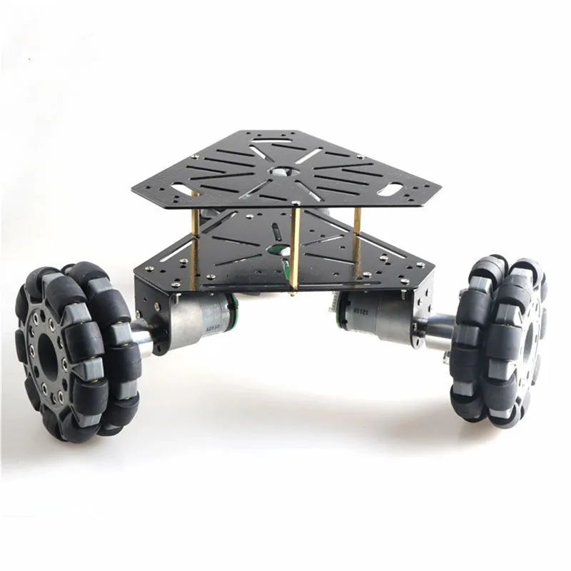 Kit de voiture Robot Omni Wheel pièces de robot industriel roue omnidirectionnelle en métal 2Pcs 3in avec 10 rouleaux en néoprène entraînés 