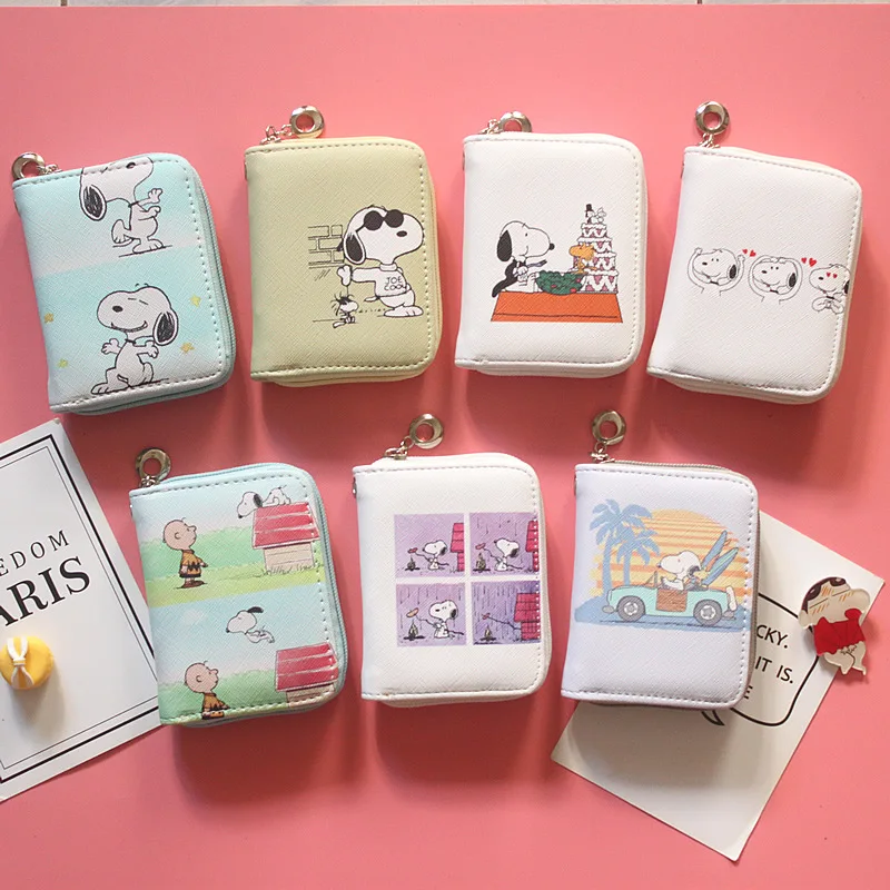 

Cartoon Cute Prints Mini Wallets Coin Purse Large Capacity Clutch PU Leather Girl Card Holder Wallets