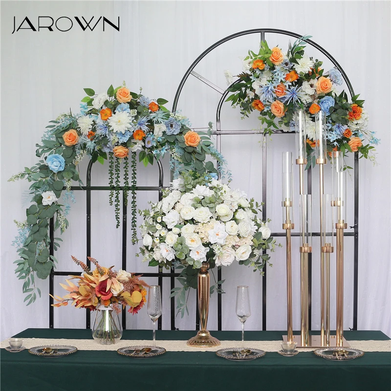 Jarown 結婚式の背景 花のアーチ 錬鉄製の段の画面 儀式 パーティーの装飾 金属のアクセサリー ウェディング アーチ Aliexpress