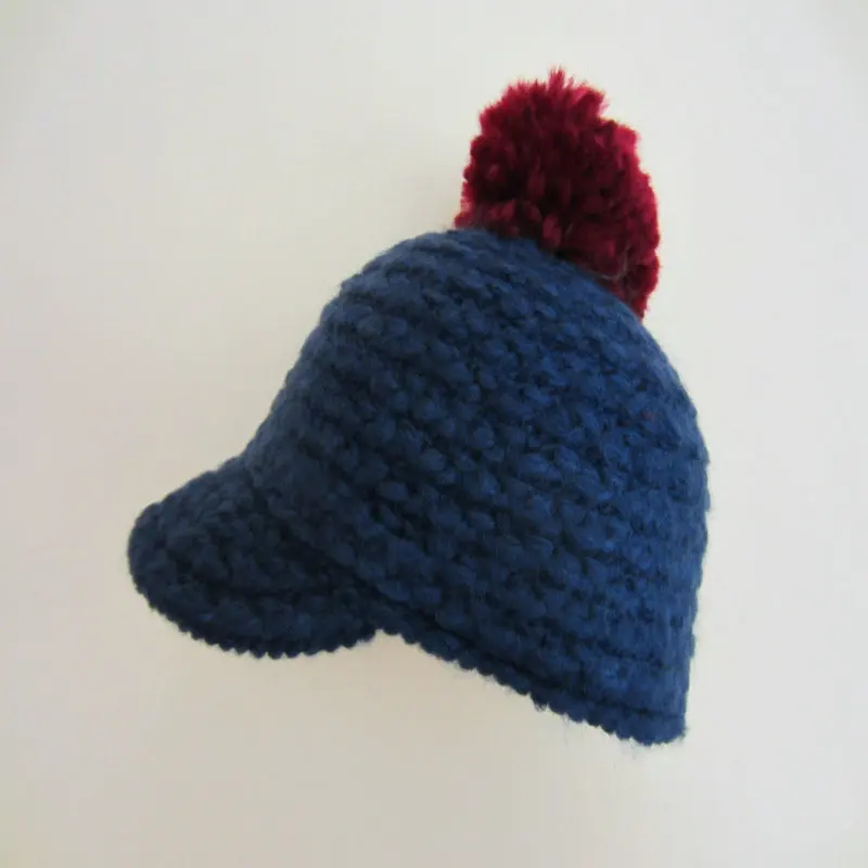 Fashion woolen top ball children's knight hat children's autumn and winter hat children's hat