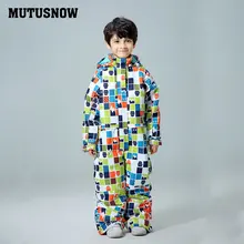 MUTUSNOW, лыжные костюмы для мальчиков, водонепроницаемая уличная зимняя куртка и штаны для сноуборда, водонепроницаемый лыжный комбинезон, новая модель