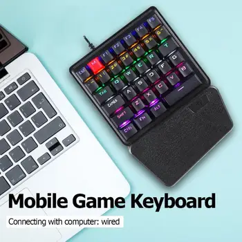 

K106 1.5m Wired Mechanical Gaming Keyboard Volcanic Crater Structure Key Technology 36 Keys One-handed Membrane Keyboard