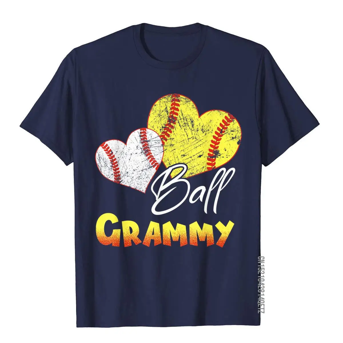 Funny Ball Grammy Softball Baseball Gifts T-Shirt__B11349navy