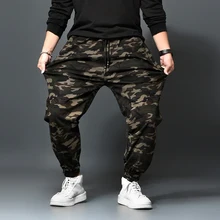 Gersri Для мужчин s брюки для девочек осень карандашный гаремный штаны в стиле хип-хоп мужские Камуфлированные штаны, милитари брюки для девочек свободные удобные брюки больших размеров 5XL 6XL