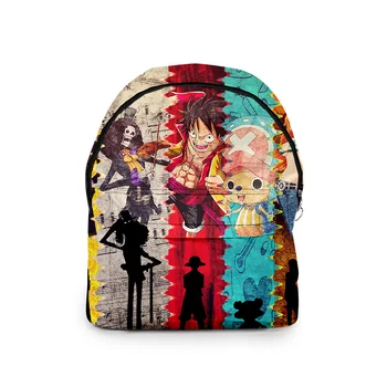 

Hot Anime One Piece Backpack Fashion Design School Backpacks for Teenagers Student Bags Multifunction Travel Bag