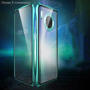 

Luxury Batman Elements Aluminum Metal Case For Huawei Mate 30 Pro Slim Hard Full Tempered Glass Magnetic Case Cover Mate30 Pro