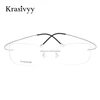 Krasivyy Pure Titanium Glasses Frame Men Square Rimless Optical Prescription Eyewear Classic Frameless Eyeglasses for Women ► Photo 2/6