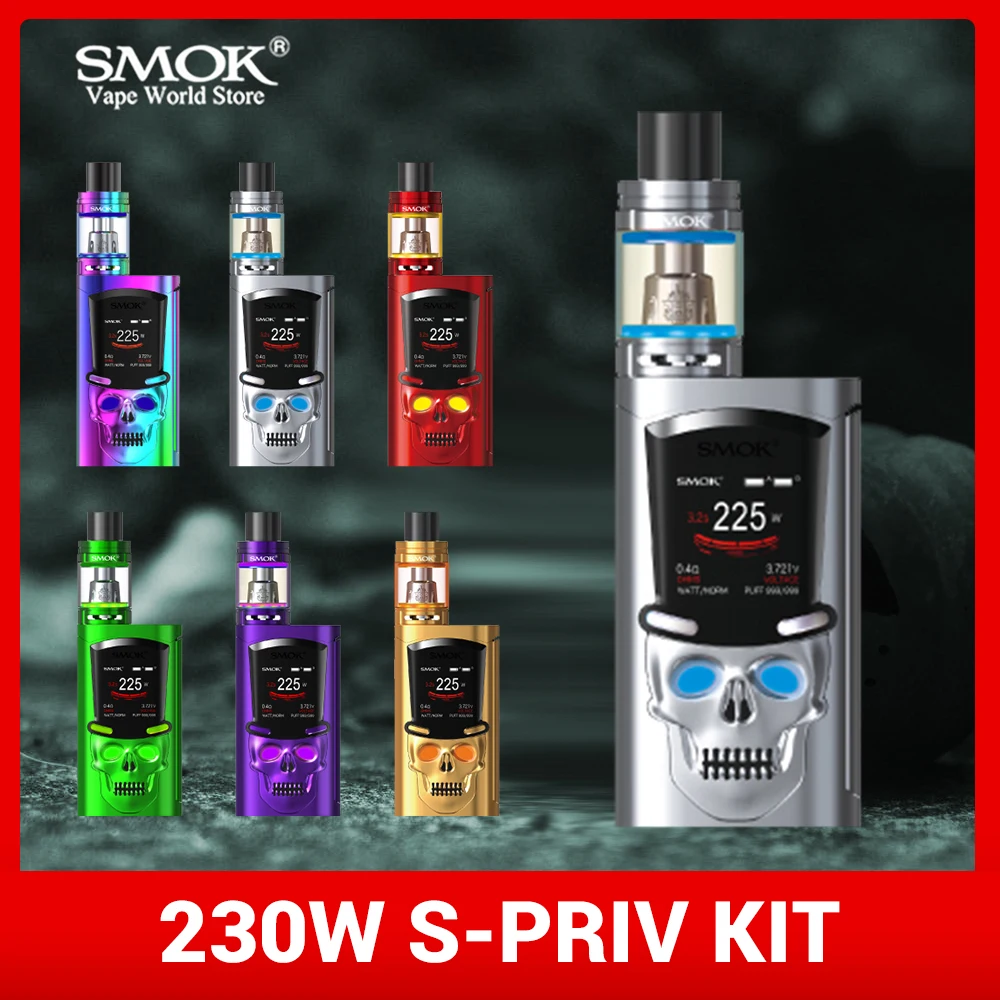 Вейп smok S-Priv Kit электронная сигарета Box Mod Big baby Tank VaporizerMod оригинальный комплект VS Mag