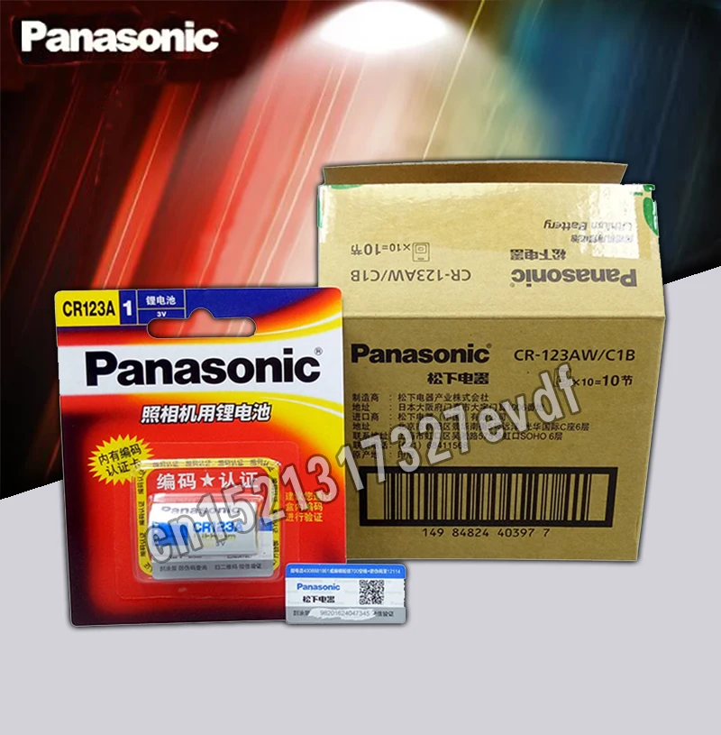 10pack/lot New Original Panasonic CR123A CR17345 3V Lithium Battery Camera Non-rechargeable Batteries Free Shipping | Электроника