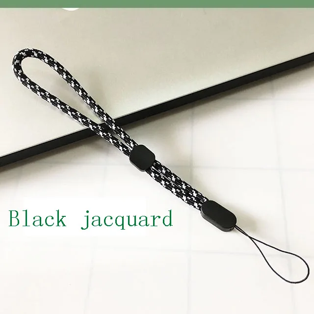 Black jacquard Compatble мобильный телефон ремень веревка для samsung Galaxy huawei xiaomi iphone 5 6 Plus 6s 7 шнурок для ключей украшение телефона - Цвет: Black jacquard