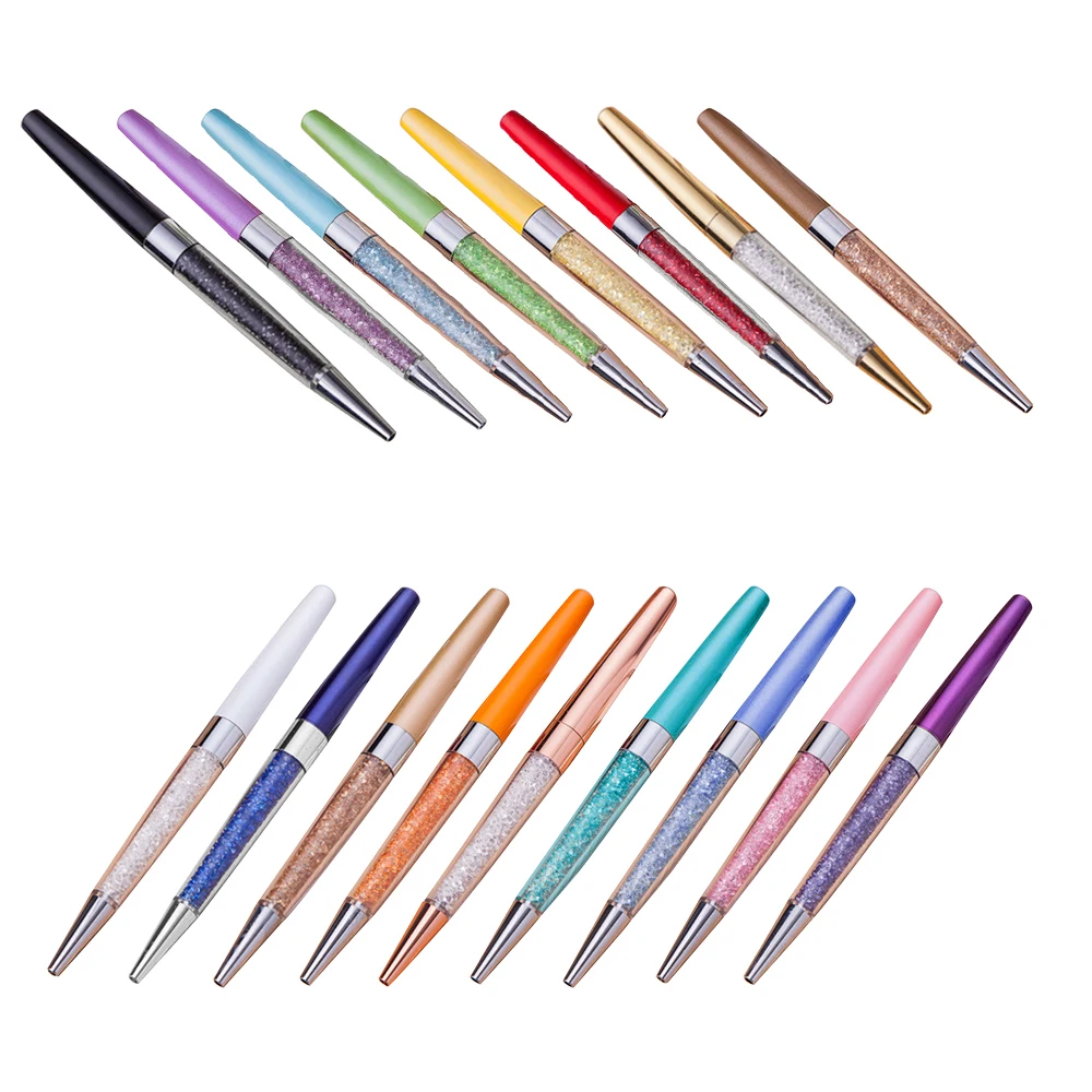 

Crystal Ball-Point Pen Ballpoint Metal Rhinestone Writing Tool Office Stationery Fast Shipping Fashion Gifts School Students