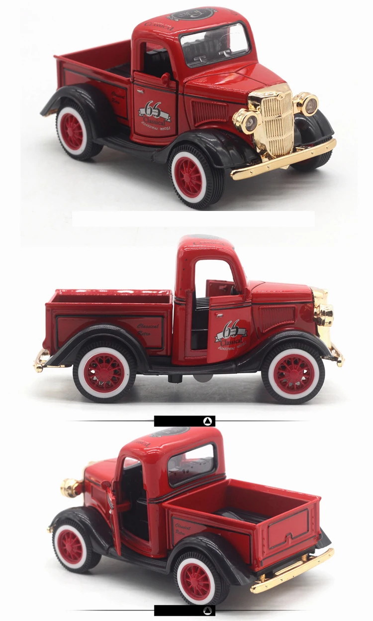 1:36, новинка, классический автомобиль Ford Pickup, Классическая модель автомобиля, сплав, автомобиль со звуком и светильник, Ранние развивающие Игрушки для маленьких мальчиков, подарок для детей