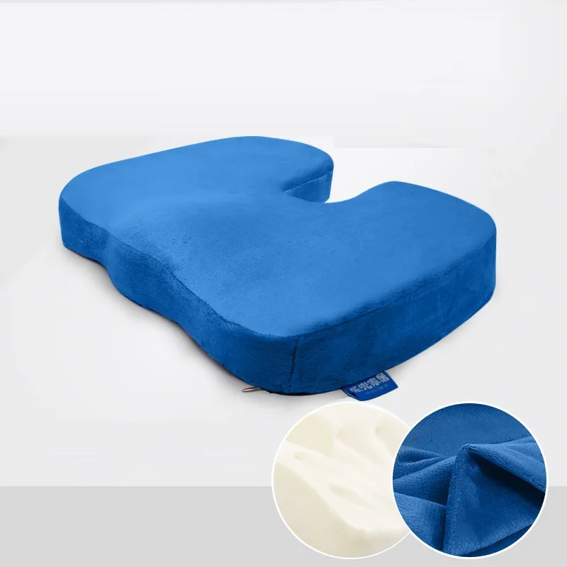 Ergonomic Design Orthopedic Coccyx Pillow Memory Foam Seat Cushion for Chair Wheelchair Students Worker Office Chair Cushion - Название цвета: Синий