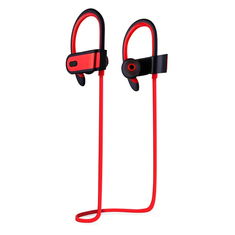 Red Беспроводные Bluetooth наушники, водонепроницаемые наушники с микрофоном, спортивные бинауральные стерео наушники - Цвет: Red