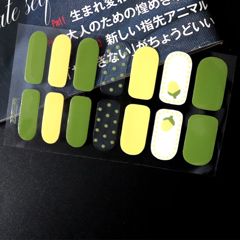 1 Sheet Nail Art Sticker Mix Design Adhesive Wraps Full Cover DIY Stickers 3D Manicure Decoration Tips Decal for Women Wholesale