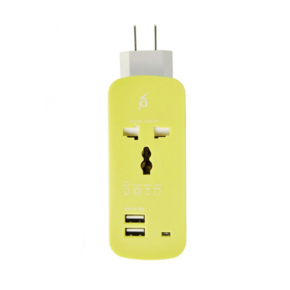 Multi Power Strip Travel Adapter Universal Outlets US/EU/UK Plug Sockets with USB Charger 5ft Extension Cord for Phone Tablets