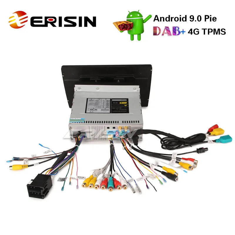 Erisin ES2912U 10," DAB+ Android 9,0 1 Din автомобильный стерео радио Sat Nav GPS WiFi BT DTV DVR TPMS 4G