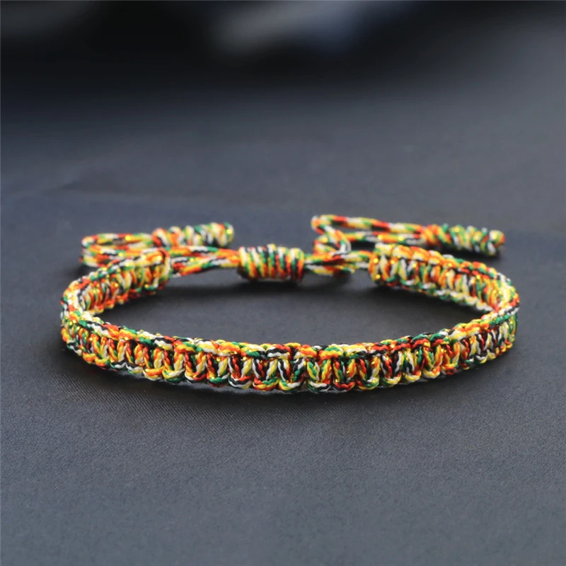 Tibetan Buddhist Good Lucky Charm Bracelets For Women Men Multicolor