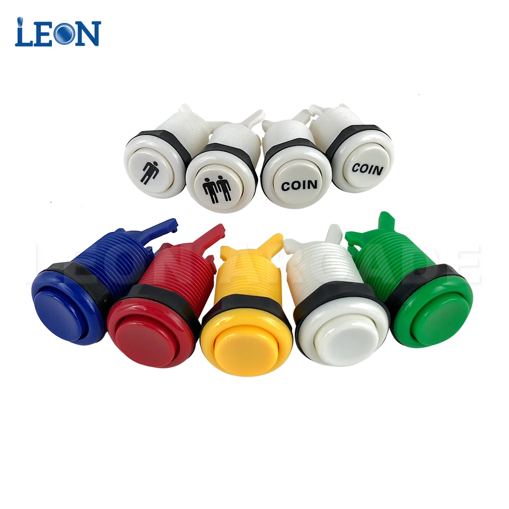 24 Pcs Happ Tipo 28Mm Pulsanti Arcade Con Microinterruttore Gioco Arcade Pandora Box Pulsante Boton Arcade Mando Usb Cipberry Pi