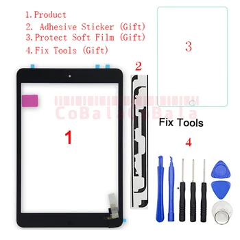 1Pcs For iPad Mini 1 Mini 2 A1432 A1454 A1455 A1489 A1490 A1491 Touch Screen Digitizer Sensor Glass Panel+IC+Button Replacement 1