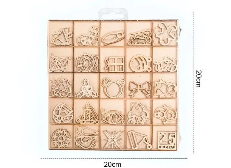 Kids diy gift Wooden angel New Year snowflake Christmas Pendants Craft Christmas Tree Decoration For Home Navidad Ornaments