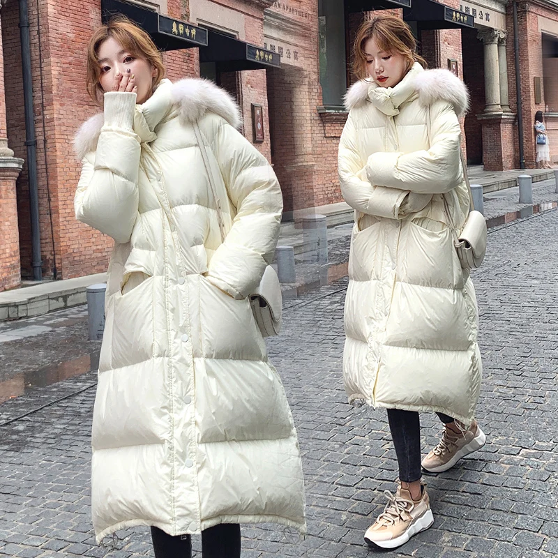 Новинка, зимний пуховик, хлопок, куртки для женщин, парка, пальто, повседневное, с капюшоном, большой меховой воротник, теплые куртки, зимняя одежда N1120