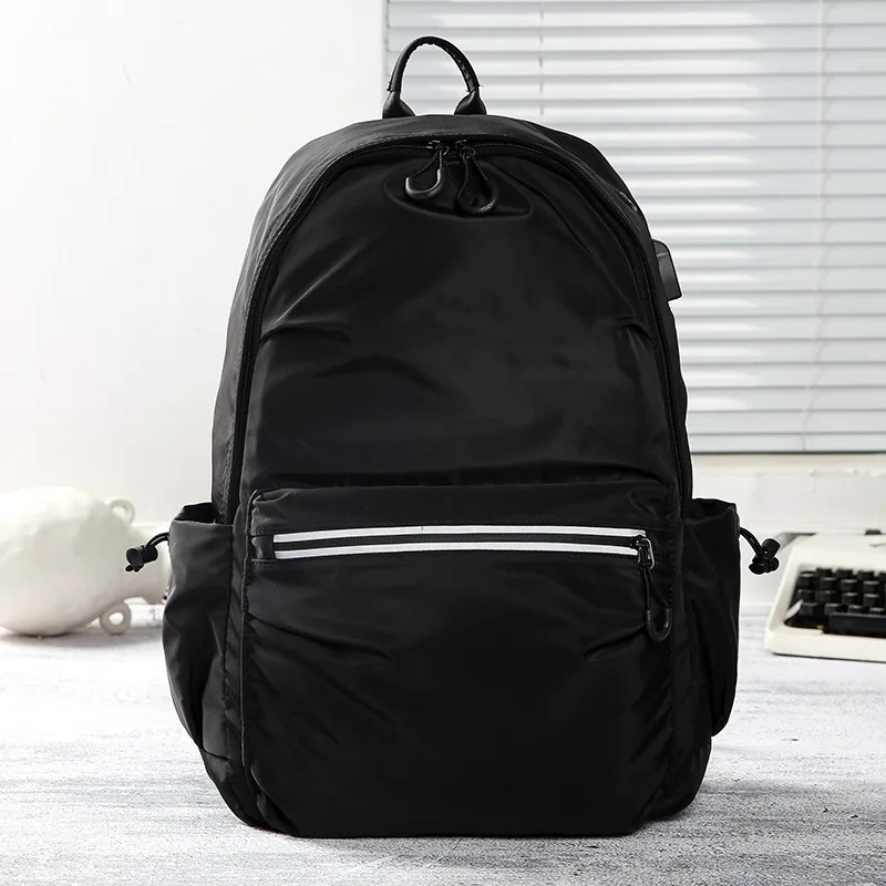

Tide backpack men's casual simple computer backpack canvas college bag