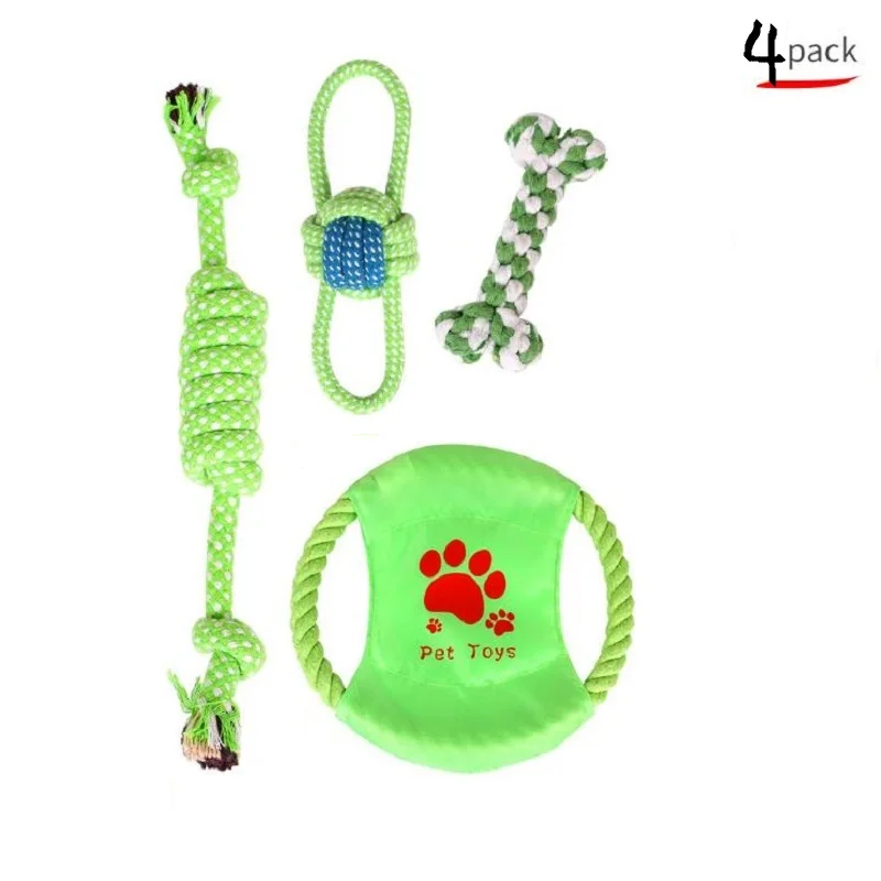 

Dogs Play Ropes dog toy rope ball rope toy dog rope toys for dogs Training Teething Toys for Small to Medium Puppy 4pcs/set