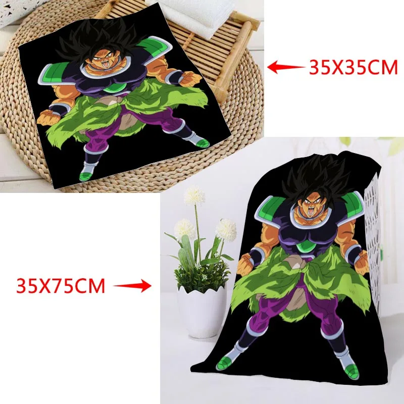 35x35cm,35x75cm Towels Custom Dragon Ball Super Broly Printed Square Towels Microfiber Absorbent Drying Bath Towels Washcloth - Цвет: 20