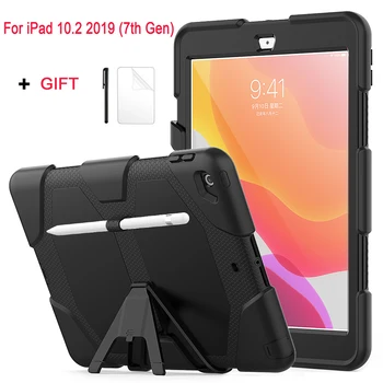 

Case For iPad 10.2 2019 A2200 A2197 Funda Screen Protector Shochproof Child Proof Case for iPad 7th Gen Heavy Duty Funda Capa
