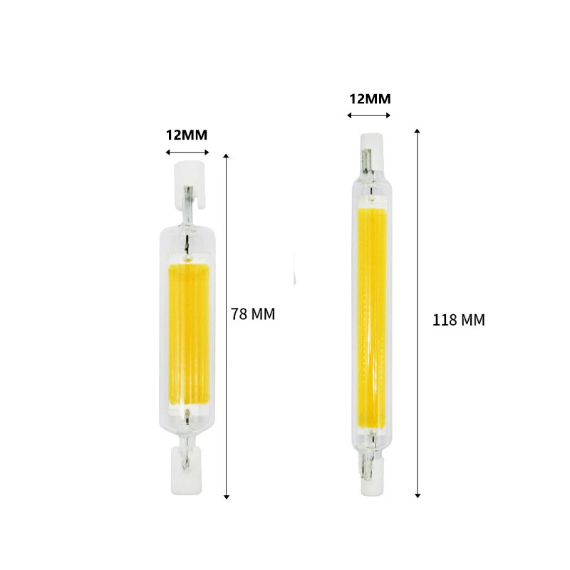 No Flicker R7s Led Lamp Bulb 78mm 118mm 15w 30w 50w Glass Tube Replace Halogen Lamp Cob Led Spotlight J78 J118 Light Bulb - Bulbs Tubes - AliExpress