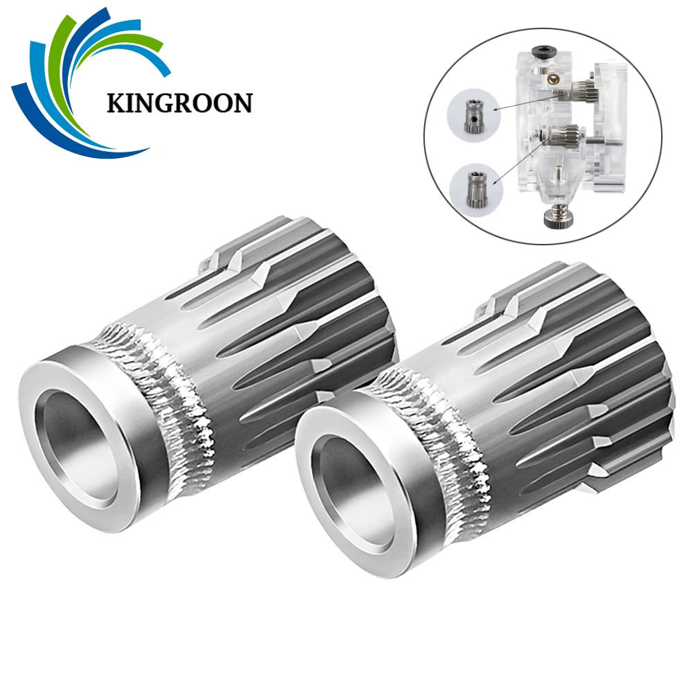 

KINGROON MK8 Extruder Drive gear Upgrade Extrusion Wheel Dual Drive Gear For Prusa i3 3D Printer Gear Bowden Extruder