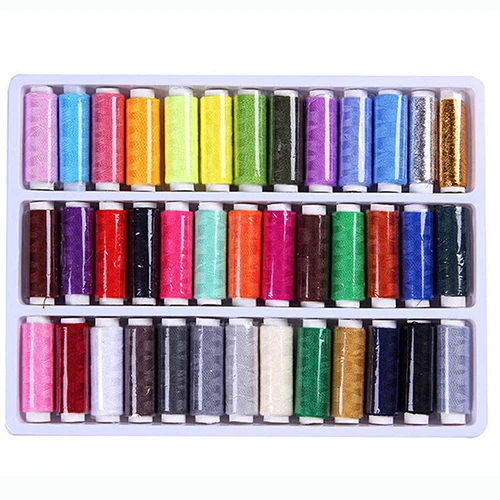 39Pcs/Pack Mixed Color Pure Polyester Sewing Thread Spool For Hand and Machine Thread to Sew GYH 5