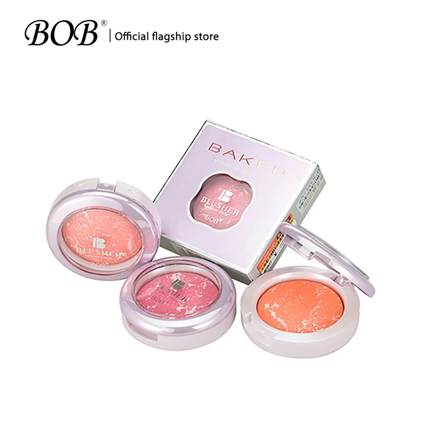 

BOB Brand Blush Powder 6Colors Professional Makeup Blush Palette Maquiagem Makeup Cheek Cream Blusher Foundation Petal