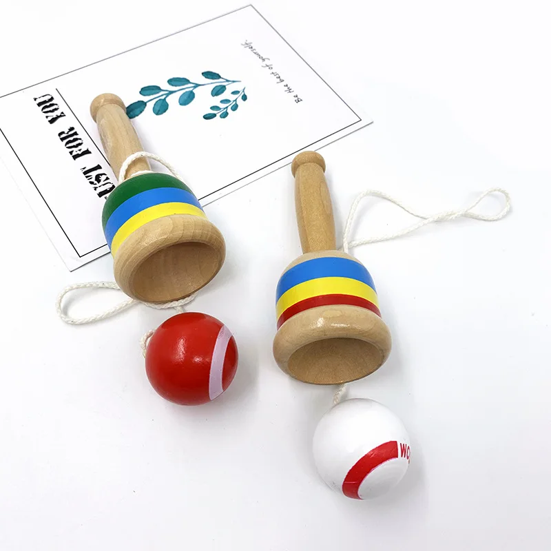 Детские Обучающие навыки чашки игрушки Kendama ручной глаз, деревянные игрушки, традиционная игра, реквизит