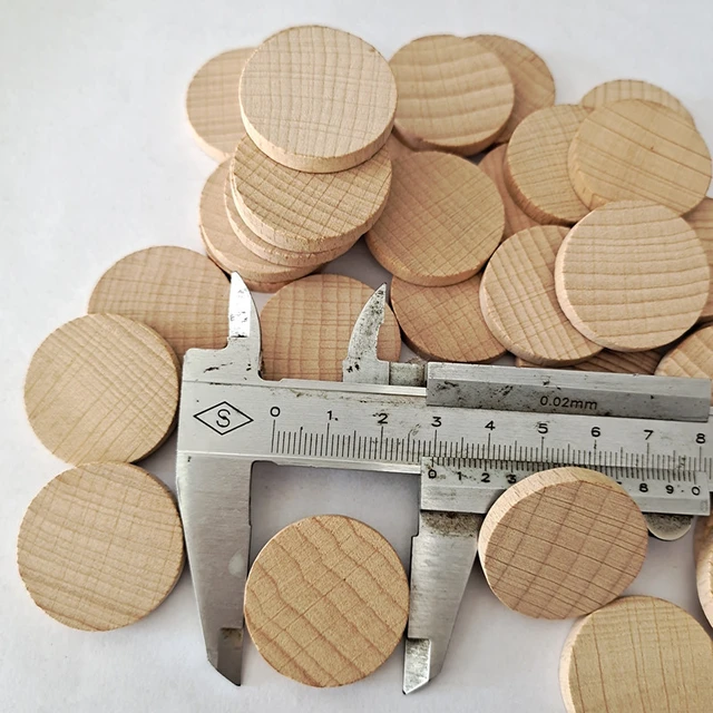 Rebanadas de madera Natural para proyectos de arte y manualidades, 100  unidades, 3cm, 1,18 pulgadas, redondas, sin terminar, monedas de madera,  juego de mesa - AliExpress