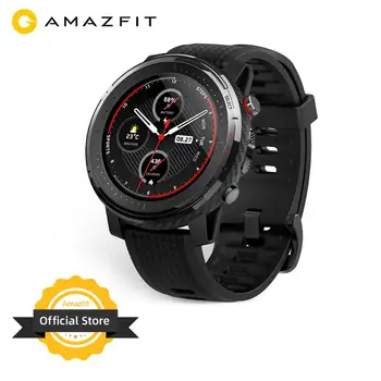 

In Stock New Amazfit Stratos 3 Smart Watch GPS 5ATM Bluetooth Music Dual Mode Long Battery Smartwatch For Android Phone 2019
