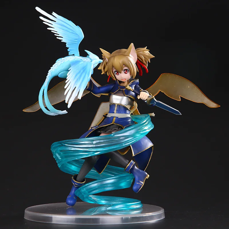 Аниме-фигурки меч онлайн II Ayano Keiko Silica Action Girl игрушки ПВХ рыцарь фигурка