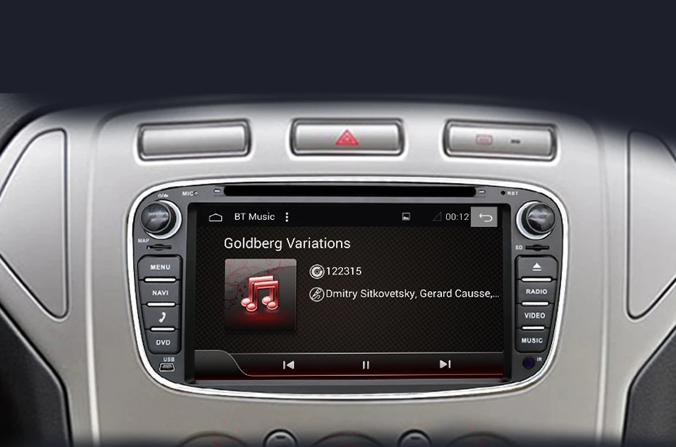 Top Eunavi 2 din Android 9 Car DVD Multimedia Player GPS for FORD Focus Mondeo S-MAX C-MAX Galaxy 4G 64G TDA7851 IPS auto radio fm 12