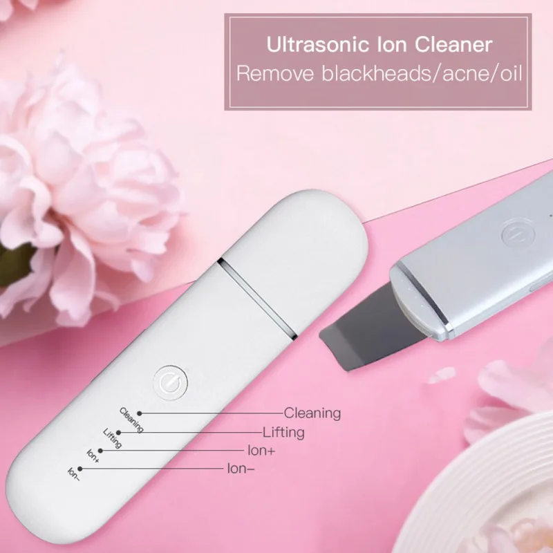 Ultrasonic Deep Face Cleaning Machine Skin Scrubber Remove Dirt Blackhead Reduce Wrinkles and spots Facial Whitening