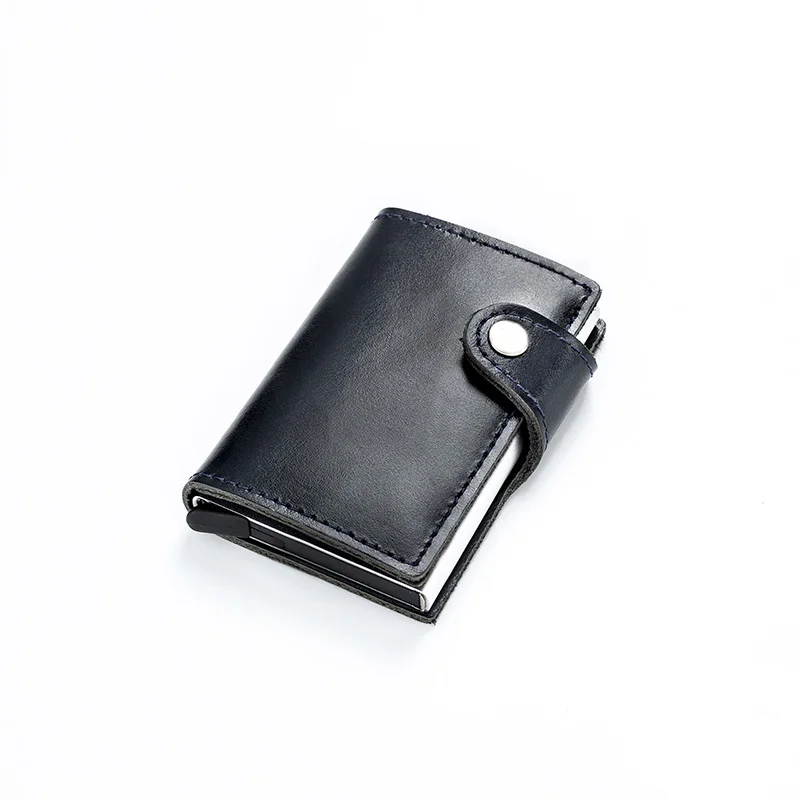 Дизайн, алюминиевый корпус, поддержка ID карт, rfid блок, мини magique portefeuille automat - Цвет: 1852-blue