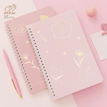 Kawaii Канцелярские Cherry Blossom Обложка A5 книга со спиралью катушка ноутбук To-Do выстроились Sketchbook для школьные принадлежности 80 листов